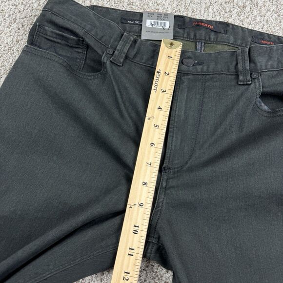 Alberto Pipe Jeans Mens 33x34 DS Dual FX Denim Dark Green Regular Fit NWT - Picture 12 of 16